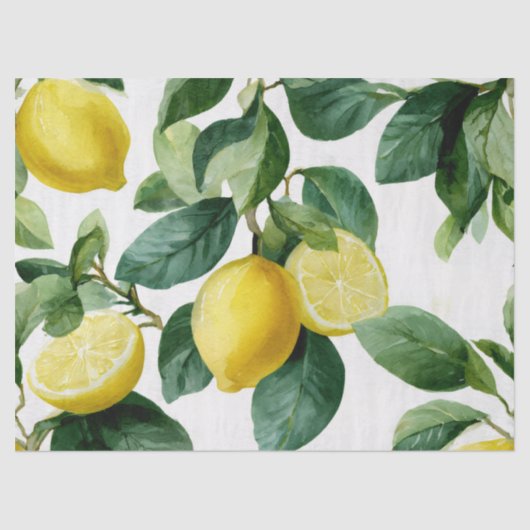 Lemon Mediterranean Decorative Tissue Wrap Paper 薄葉紙 (正面)