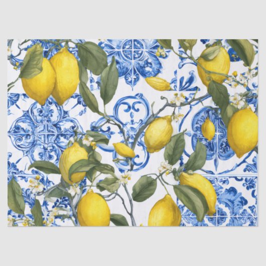 Lemon Mediterranean Decorative Tissue Wrap Paper 薄葉紙 (正面)