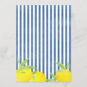 Lemon Mediterranean Main Squeeze Bridal Shower 招待状 (裏面)