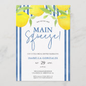 Lemon Mediterranean Main Squeeze Bridal Shower 招待状 (正面)