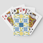 Lemon Monogram Name French Country Tile Pattern トランプ (裏面)