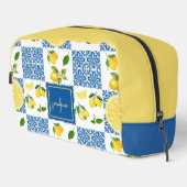 Lemon Monogram Name French Country Tile Pattern ドップキット (右コーナー)