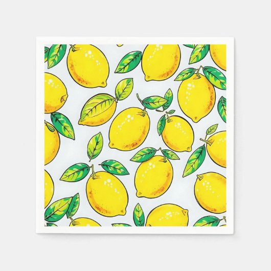 lemon napkins スタンダードカクテルナプキン (正面)