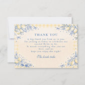 Lemon Olive Ciao Miss Bridal Shower サンキューカード (正面)