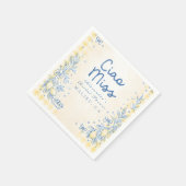 Lemon Olive Ciao Miss Bridal Shower スタンダードカクテルナプキン (角)
