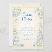 Lemon Olive Ciao Miss Bridal Shower 招待状 (正面)