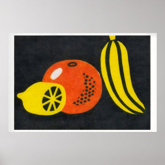 Lemon, Orange Banana - Matchbox Print - Aesthetic ポスター (正面)