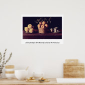 Lemon,Oranges And Rose By Zurbaran De Francisco ポスター (キッチン)