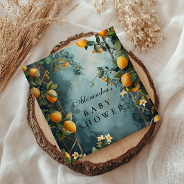 Lemon Orchard Floral Baby Shower スタンダードカクテルナプキン