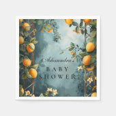 Lemon Orchard Floral Baby Shower スタンダードカクテルナプキン (正面)