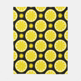 Lemon Pattern フリースブランケット
