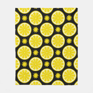 Lemon Pattern フリースブランケット
