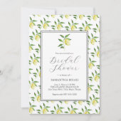 Lemon Pattern Bridal Shower Invitations 招待状 (正面)
