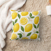 Lemon Pattern Design | Fresh Citrus Summer Print クッション (ブランケット)