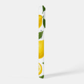 Lemon Pattern Design | Fresh Citrus Summer Print  iPhoneケース (右側面)
