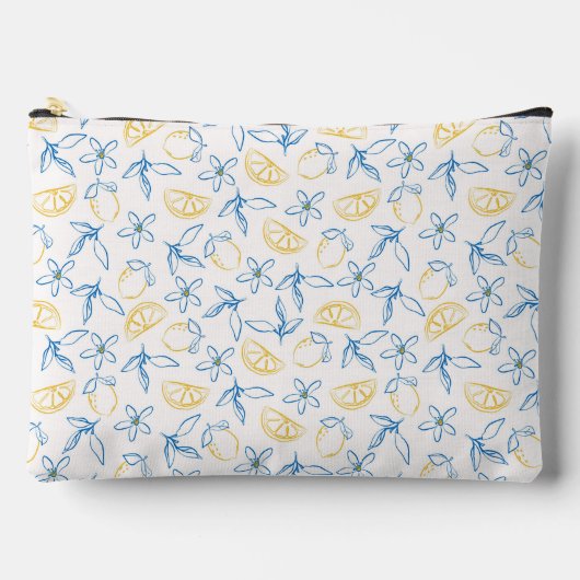 Lemon Pattern Hand Drawn - Accessory Pouch アクセサリーポーチ (正面)