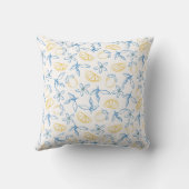 Lemon Pattern Hand Drawn Throw Pillow クッション (裏面)