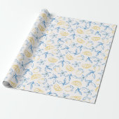 Lemon Pattern Hand Drawn Wrapping Paper Roll ラッピングペーパー (アンロールド)