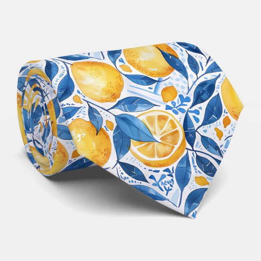 Lemon Pattern Men's Necktie  ネクタイ (ロール)