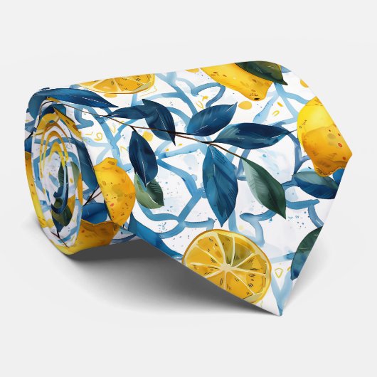 Lemon Pattern Men's Necktie  ネクタイ (ロール)