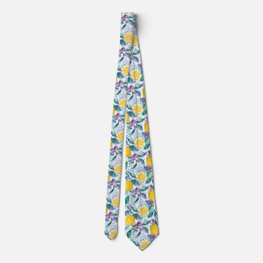 Lemon Pattern Men's Necktie ネクタイ (裏面)