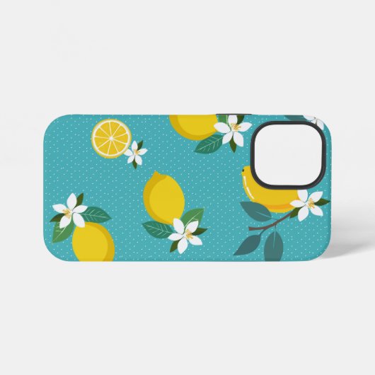 lemon pattern phone case iPhoneケース (裏面横)