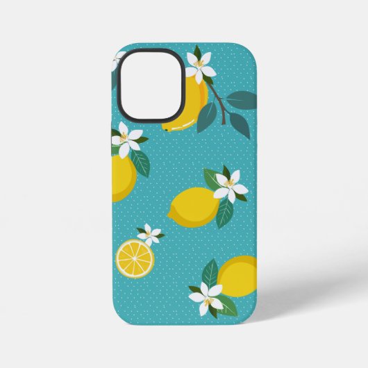 lemon pattern phone case iPhoneケース (裏面)