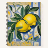 Lemon Personalized Modern Style Recipe Book ノートブック (正面)