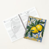 Lemon Personalized Modern Style Recipe Book ノートブック (内部)