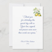 Lemon Photo Thank You Card サンキューカード (裏面)
