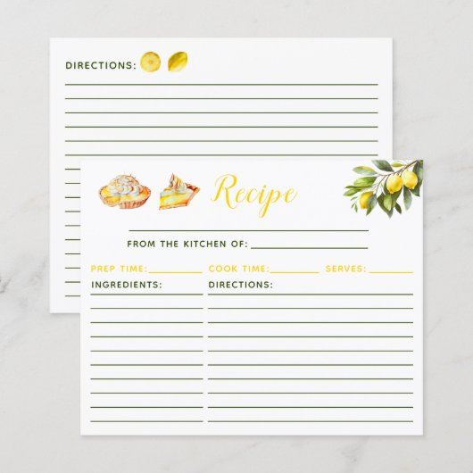 Lemon Pie Recipe (正面/裏面)