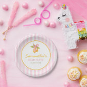 Lemon pink bow graduation party  ペーパープレート (パーティー)