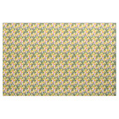 Lemon Pink Stripe Cotton Fabric ファブリック (ヤード)