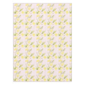 Lemon Pink Stripes Summer テーブルクロス (正面)