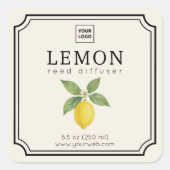 Lemon Reed Diffuser Label スクエアシール (正面)