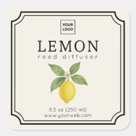 Lemon Reed Diffuser Label スクエアシール