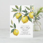 Lemon Rehearsal Dinner Invitation | Mediterranean  招待状 (スタンド正面)