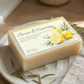 Lemon & Rosemary Organic Soap Sticker Label 長方形シール