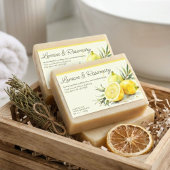 Lemon & Rosemary Organic Soap Sticker Label 長方形シール