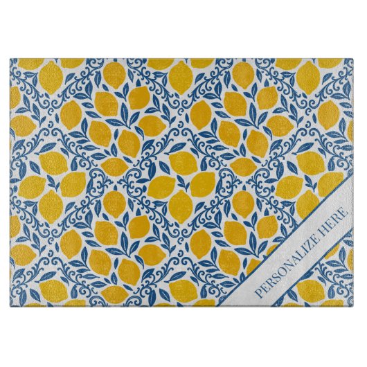 Lemon Rustic Farmhouse French Country カッティングボード (正面)