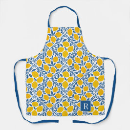 Lemon Rustic Farmhouse French Country Recipe エプロン