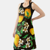 Lemon Seamless Pattern hand painted in watercolor エプロン (インサイチュ)