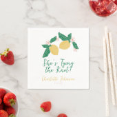 Lemon She's Tying the Knot Bridal Shower スタンダードカクテルナプキン (インサイチュ)