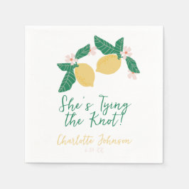 Lemon She's Tying the Knot Bridal Shower スタンダードカクテルナプキン