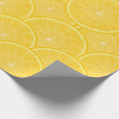 Lemon Slice Citrus Fruit Yellow Wrapping Paper ラッピングペーパー (角)