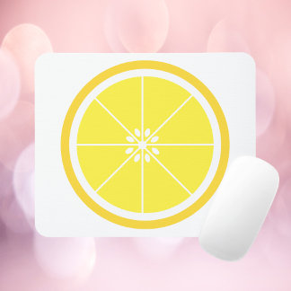 Lemon Slice Yellow マウスパッド