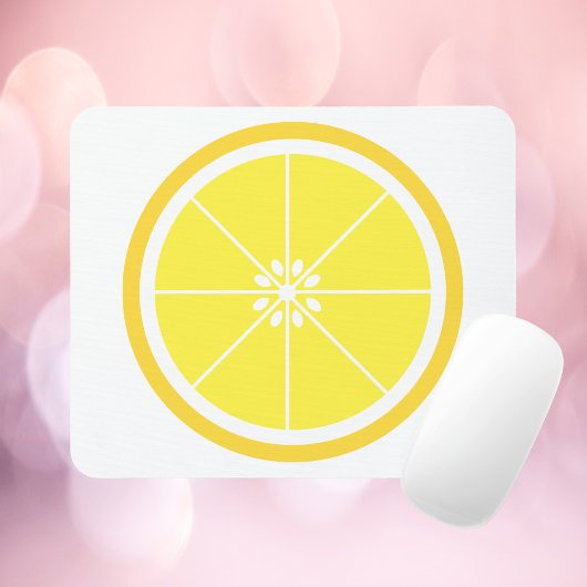 Lemon Slice Yellow マウスパッド