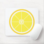 Lemon Slice Yellow マウスパッド (マウス)