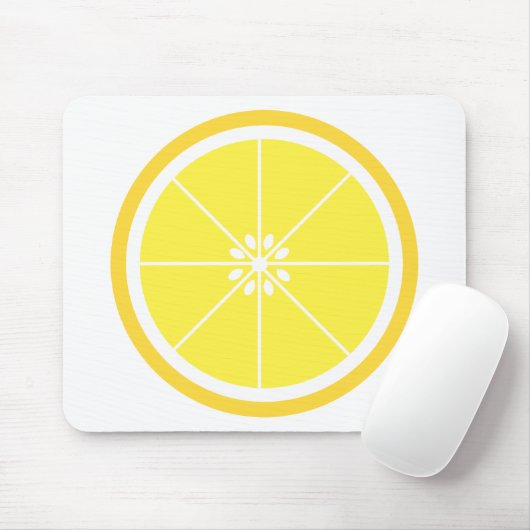Lemon Slice Yellow マウスパッド (マウス)