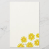 Lemon slice yellow fruit pattern 便箋 (裏面)